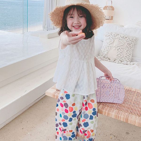 summer new baby girl clothes girls suit wide back loose colorful nine-point pants childrens clothing sets, White
summer new baby girl clothes girls suit wide back loose colorful nine-point pants childrens clothing sets, White