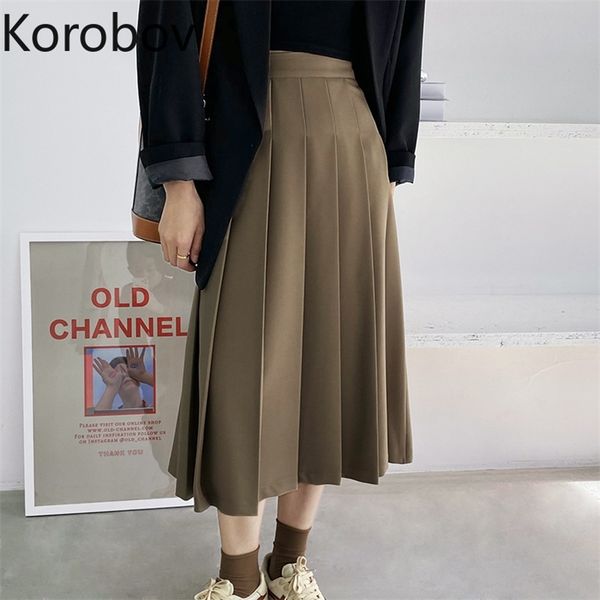 korobov women office lady skirts new summer fashion high waist a-line faldas mujer vintage solid female skirt 210430, Black
korobov women office lady skirts new summer fashion high waist a-line faldas mujer vintage solid female skirt 210430, Black