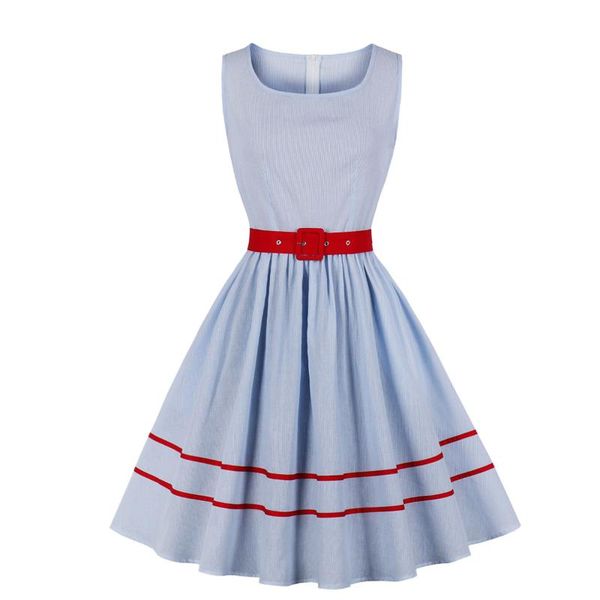 casual dresses 2021 o-neck sleeveless 50s striped vintage pleated summer dress 100% cotton women pocket side red belt ladies, Black;gray
casual dresses 2021 o-neck sleeveless 50s striped vintage pleated summer dress 100% cotton women pocket side red belt ladies, Black;gray