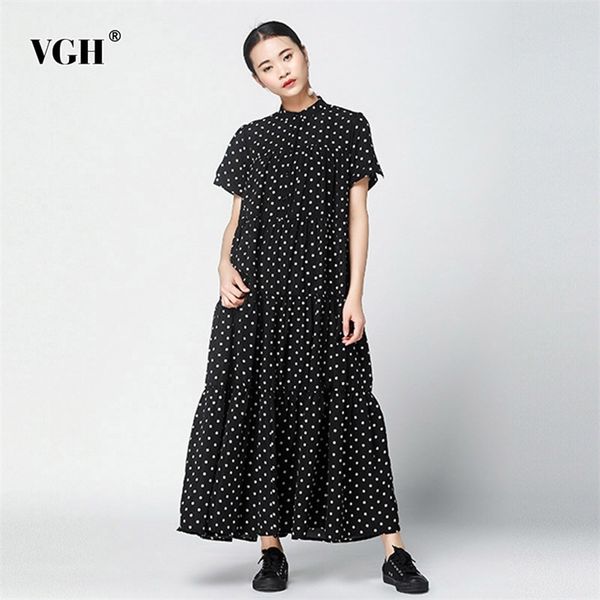print loose dress for women stand collar short sleeve casual dot midi korean dresses female a line fashion clothes 210531, Black;gray
print loose dress for women stand collar short sleeve casual dot midi korean dresses female a line fashion clothes 210531, Black;gray