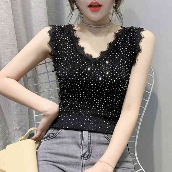 women's tanks & camis womens tank summer casual sleeveless v-neck crop women korean fashion diamonds knitted vest v, White
women's tanks & camis womens tank summer casual sleeveless v-neck crop women korean fashion diamonds knitted vest v, White