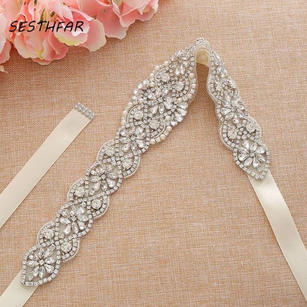 wedding sashes bridal belt flower girls sash handmade silver rhinestones for party dress j154s, White
wedding sashes bridal belt flower girls sash handmade silver rhinestones for party dress j154s, White