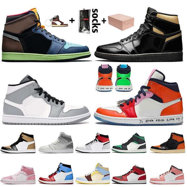 2021 with box jumpman 1 1s basketball shoes high og bio hack mid light grey melody fearless women digital pink mens trainers sneakersa28
2021 with box jumpman 1 1s basketball shoes high og bio hack mid light grey melody fearless women digital pink mens trainers sneakersa28