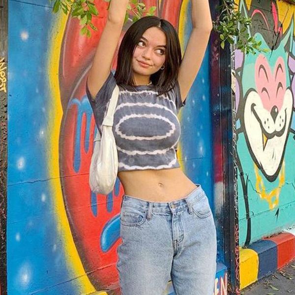 women's t-shirt e-girl tie dye t-shirts y2k aesthetics o-neck short sleeve slim fit crop 2000s vintage cute blue tees outfit streetwea, White
women's t-shirt e-girl tie dye t-shirts y2k aesthetics o-neck short sleeve slim fit crop 2000s vintage cute blue tees outfit streetwea, White