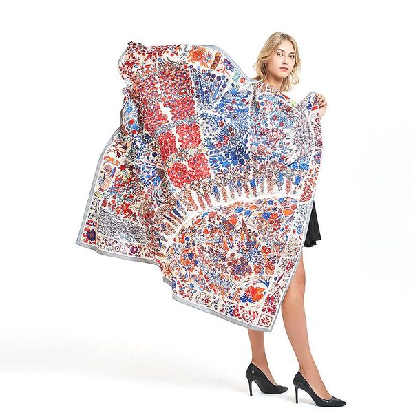 scarves 130cm silk scarf large size luxury designers 130*130cm twill women foulard print, Blue;gray
scarves 130cm silk scarf large size luxury designers 130*130cm twill women foulard print, Blue;gray