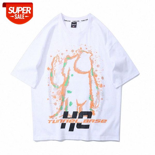 american high street graffiti print t-shirt loose hip-hop hand-painted illustration orangutan short-sleeved tee male #zx9f, White;black
american high street graffiti print t-shirt loose hip-hop hand-painted illustration orangutan short-sleeved tee male #zx9f, White;black