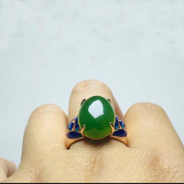 cluster rings real certified 925 sterling silver natural hetian green jasper adjustable gifts for women charm jewelry, Golden;silver
cluster rings real certified 925 sterling silver natural hetian green jasper adjustable gifts for women charm jewelry, Golden;silver