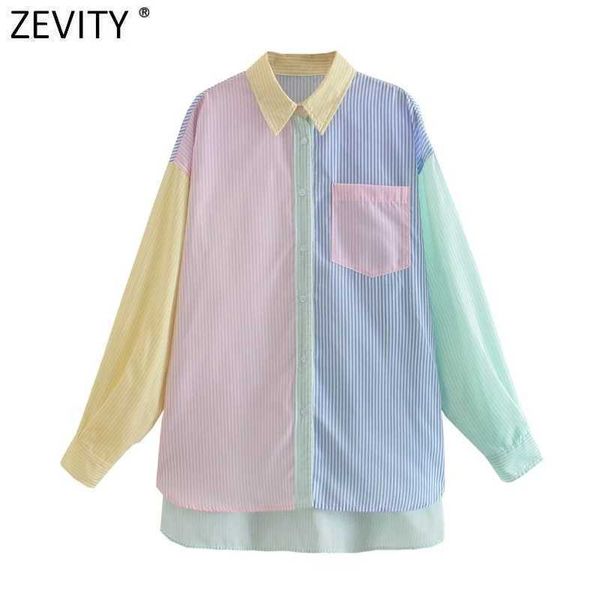 zevity women fashion contrast color striped print smock blouse office ladies breasted casual shirts chic blusas ls9314 210603, White
zevity women fashion contrast color striped print smock blouse office ladies breasted casual shirts chic blusas ls9314 210603, White
