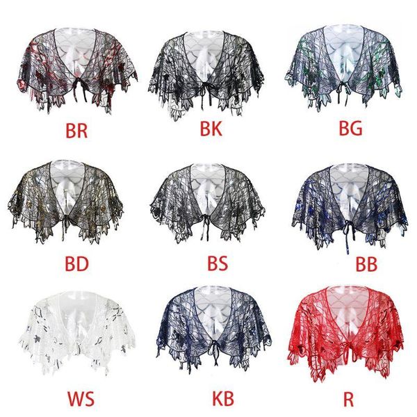 women's t-shirt women 1920s shawl wedding wraps sequined leaves evening party mesh cape bolero y5gc, White
women's t-shirt women 1920s shawl wedding wraps sequined leaves evening party mesh cape bolero y5gc, White