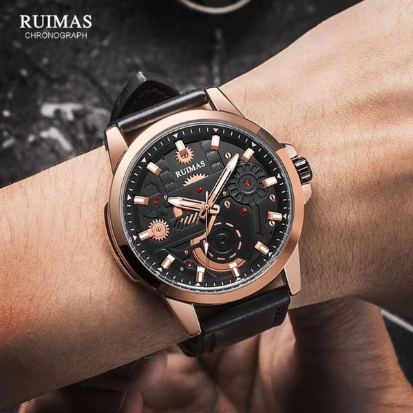 wristwatches ruimas men's quartz watches 2021 brand casual wristwatch leather strap waterproof military sport watch man relogio clock, Slivery;brown
wristwatches ruimas men's quartz watches 2021 brand casual wristwatch leather strap waterproof military sport watch man relogio clock, Slivery;brown