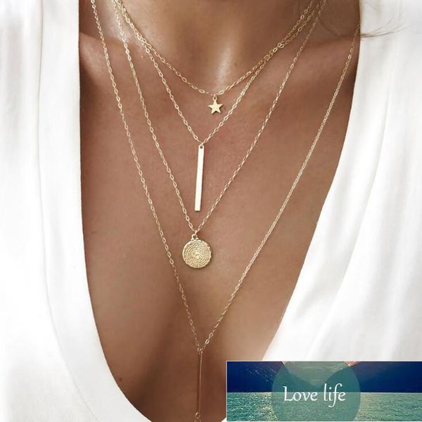 tocona bohemia round pentagram layered necklace gold chain alloy chokers necklace for women statement necklace collar femme factory price ex, Silver
tocona bohemia round pentagram layered necklace gold chain alloy chokers necklace for women statement necklace collar femme factory price ex, Silver
