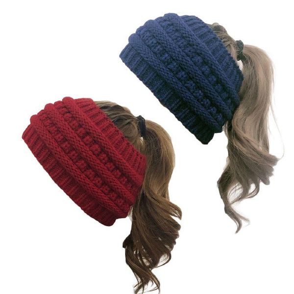 beanie/skull caps autumn winter weave empty horsetail hat headband solid color boundless warm wool knitted women beanie, Blue;gray
beanie/skull caps autumn winter weave empty horsetail hat headband solid color boundless warm wool knitted women beanie, Blue;gray