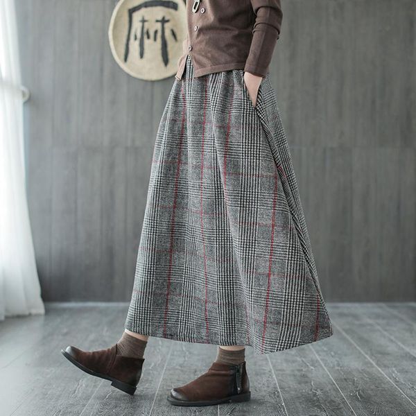 skirts 2021 fashion casual winter and autumn vintage wool long maxi a-line elastic waist plaid black
skirts 2021 fashion casual winter and autumn vintage wool long maxi a-line elastic waist plaid black