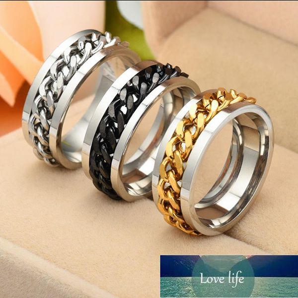 punk style men's ring stainless steel rotatable chain rings for women men spinner ring multifunctional chain ring men factory price exp, Silver
punk style men's ring stainless steel rotatable chain rings for women men spinner ring multifunctional chain ring men factory price exp, Silver