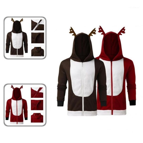 men's sweaters christmas hoodie terrific elk ear patchwork funny long sleeve autumn, White;black
men's sweaters christmas hoodie terrific elk ear patchwork funny long sleeve autumn, White;black