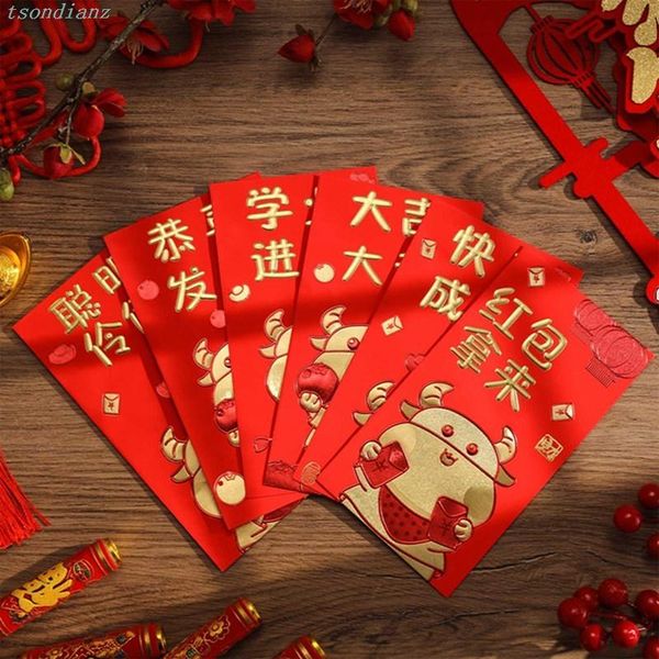 6pcs 2021 ox lucky chinese red envelopes pockets packet for year spring birthday marry party gift box wrap
6pcs 2021 ox lucky chinese red envelopes pockets packet for year spring birthday marry party gift box wrap