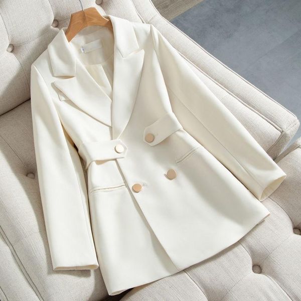 spring fall women 2021 double-breasted white blazer coat vintage full sleeve pockets female chic outerwear s717 women's suits & blazers, White;black
spring fall women 2021 double-breasted white blazer coat vintage full sleeve pockets female chic outerwear s717 women's suits & blazers, White;black