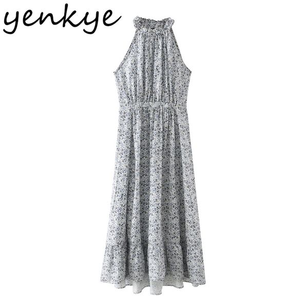 vintage floral print halter dress women sleeveless elastic waist casual summer long maxi female holiday vestido 210514, Black;gray
vintage floral print halter dress women sleeveless elastic waist casual summer long maxi female holiday vestido 210514, Black;gray