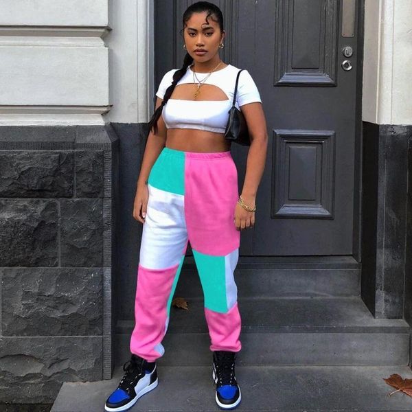 fall 2021 fashion ladies pants plus size high waist sports casual pant 90s aesthetic 4xl women's & capris, Black;white
fall 2021 fashion ladies pants plus size high waist sports casual pant 90s aesthetic 4xl women's & capris, Black;white