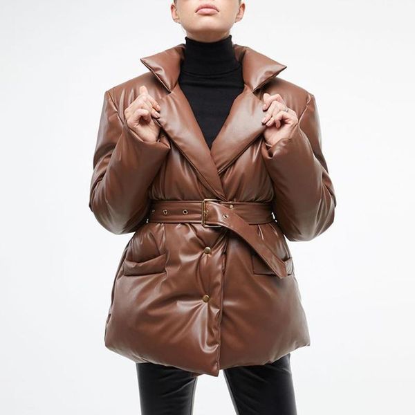 women's down & parkas berry fashion winter solid notched women elegant tie belt waist pu leather coats long sleeve cotton jackets ladie, Black
women's down & parkas berry fashion winter solid notched women elegant tie belt waist pu leather coats long sleeve cotton jackets ladie, Black
