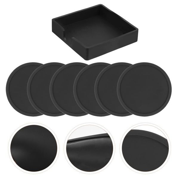 mats & pads 1 set silicone beverage coasters heat resistant thick insulation (black)
mats & pads 1 set silicone beverage coasters heat resistant thick insulation (black)