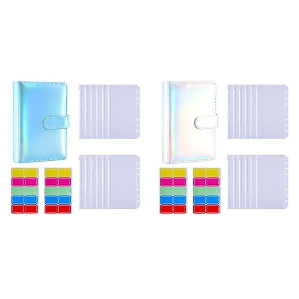 gift wrap 2set a6 pu leather binder sleeve with 24 pieces pocket loose leaf bag a & b 
gift wrap 2set a6 pu leather binder sleeve with 24 pieces pocket loose leaf bag a & b