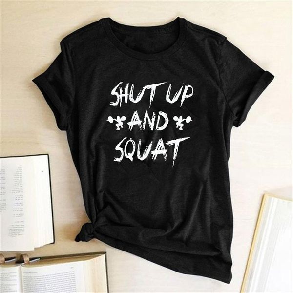 shut up and squat print mens t shirt womens women funny short sleeve tees femme ropa mujer verano dropshipping clothes, White;black
shut up and squat print mens t shirt womens women funny short sleeve tees femme ropa mujer verano dropshipping clothes, White;black