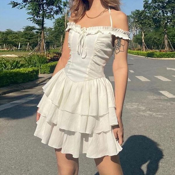 summer clothing bodycon mini women dresses halter pleated vintage cascading ruffule off shoulder fairy grunge y2k, Black;gray
summer clothing bodycon mini women dresses halter pleated vintage cascading ruffule off shoulder fairy grunge y2k, Black;gray