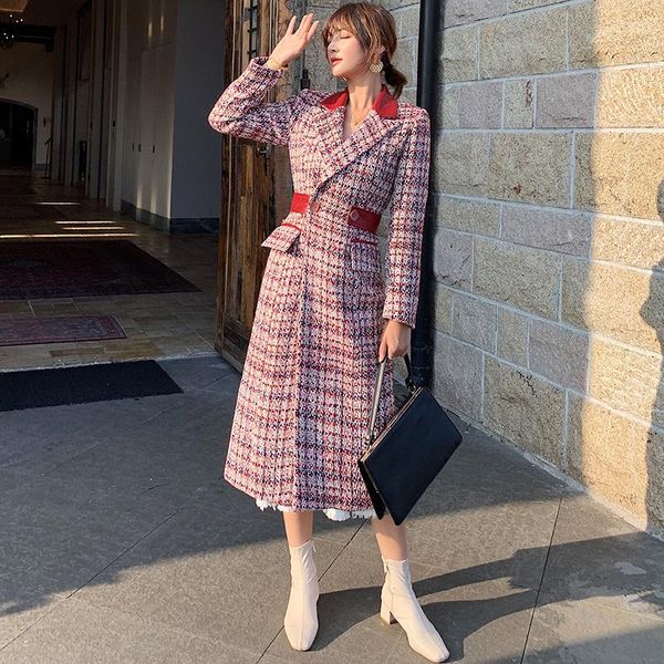 women's wool & blends woolen coat women's middle and long british style 2021 autumn winter temperament slim light cooked wind, Black
women's wool & blends woolen coat women's middle and long british style 2021 autumn winter temperament slim light cooked wind, Black