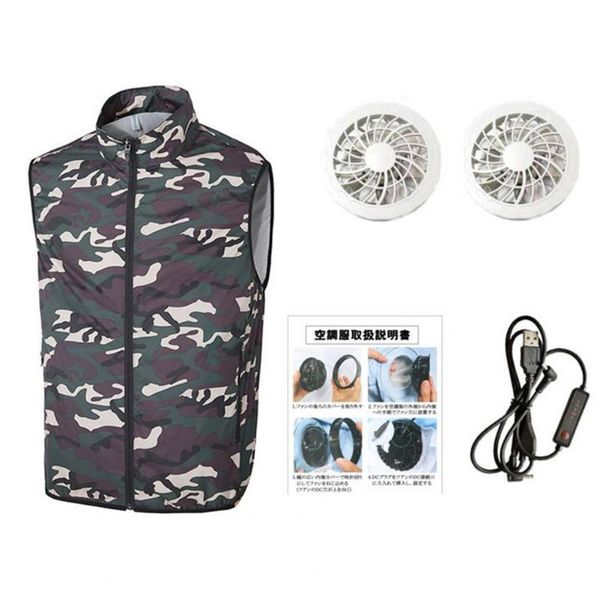 men' tank usb fan cooling vest 3 speeds quick drying air conditioning jacket clothes beachwear, White;black
men' tank usb fan cooling vest 3 speeds quick drying air conditioning jacket clothes beachwear, White;black