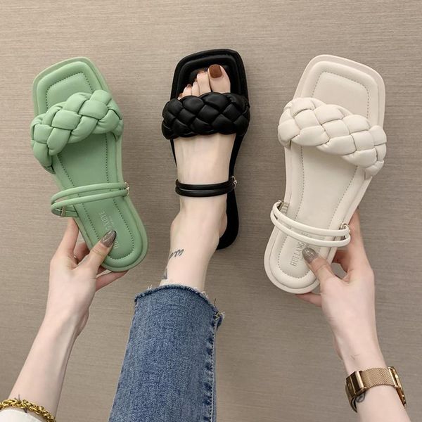 female shoes slippers casual slides 2021 luxury soft flat summer basic rome fashion scandals pu women pant, Black
female shoes slippers casual slides 2021 luxury soft flat summer basic rome fashion scandals pu women pant, Black