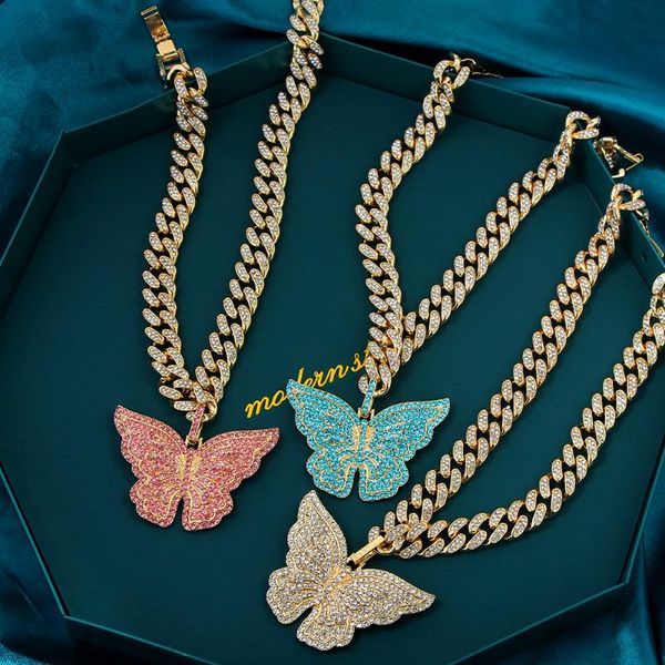 punk cz big butterfly full bling crystal necklace for women gold silver color hiphop rapper cuban chains choker jewelry pendant necklaces
punk cz big butterfly full bling crystal necklace for women gold silver color hiphop rapper cuban chains choker jewelry pendant necklaces
