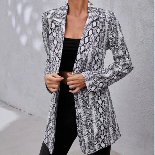 women's suits & blazers boho snakeskin irregular printing blazer women coat single button long sleeve 2021 autumn elegant office lady a, White;black
women's suits & blazers boho snakeskin irregular printing blazer women coat single button long sleeve 2021 autumn elegant office lady a, White;black
