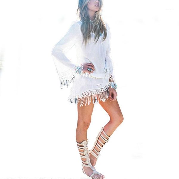 casual dresses boho tassel mini dress women autumn fashion o-neck long-sleeved chiffon beach black party short vestidos, Black;gray
casual dresses boho tassel mini dress women autumn fashion o-neck long-sleeved chiffon beach black party short vestidos, Black;gray