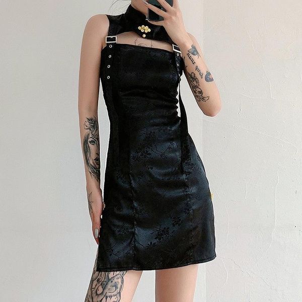 casual dresses fashion chinese style sleeveless mandarin collar mini bodycon dress women autumn hollow street print lady, Black;gray
casual dresses fashion chinese style sleeveless mandarin collar mini bodycon dress women autumn hollow street print lady, Black;gray
