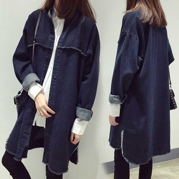 women's jackets #3029 autumn long-sleeve cowboy coat girls long jacket casual loose denim coats female vintage large size irregular, Black;brown
women's jackets #3029 autumn long-sleeve cowboy coat girls long jacket casual loose denim coats female vintage large size irregular, Black;brown