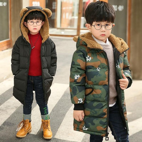 coat children's clothing boy winter ear long section thicken cotton camouflage jacket high-quality hand-padded, Blue;gray
coat children's clothing boy winter ear long section thicken cotton camouflage jacket high-quality hand-padded, Blue;gray