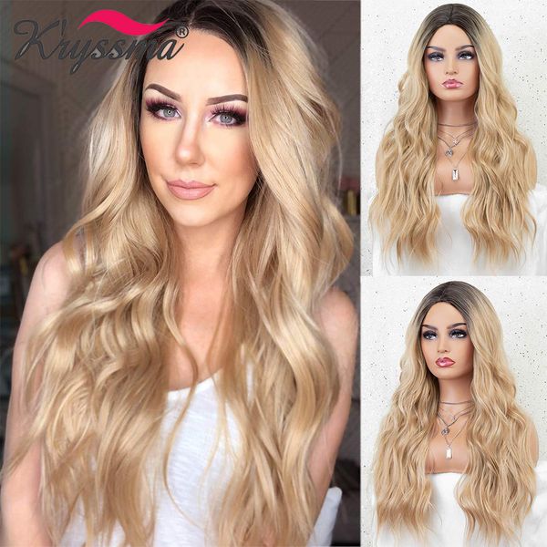 long wavy synthetic wigs for ombre blonde wigs women cosplay wigs blonde wig mixed black heat resistant fiber hair new
long wavy synthetic wigs for ombre blonde wigs women cosplay wigs blonde wig mixed black heat resistant fiber hair new