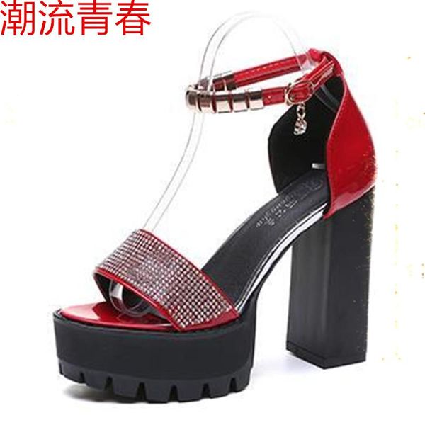 dress shoes fashion high heels 11.5cm platform sandals women water diamond 2021 summer casual romanas women's, Black
dress shoes fashion high heels 11.5cm platform sandals women water diamond 2021 summer casual romanas women's, Black