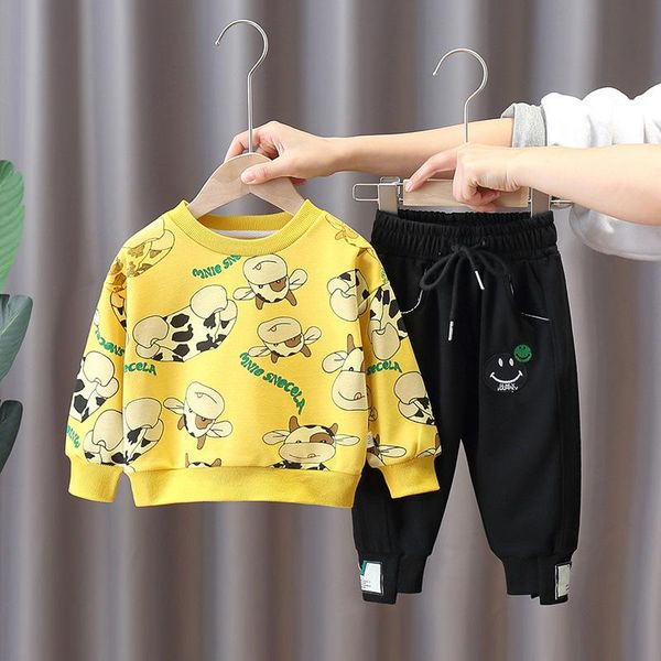 kid boy cartoon print clothes girl casual clothing set for baby cute cattle o-neck sets toddler outfit, White
kid boy cartoon print clothes girl casual clothing set for baby cute cattle o-neck sets toddler outfit, White