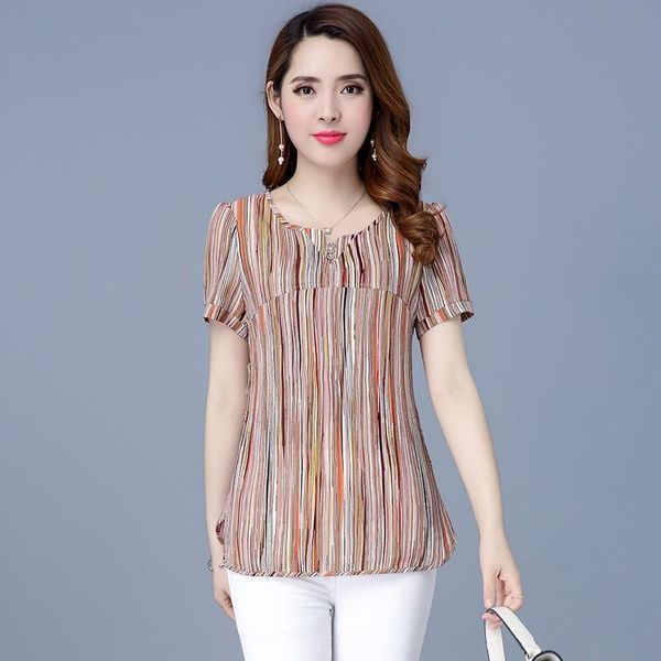 womens shirts women spring summer style chiffon blouses lady casual striped yellow green short sleeve blusas df2641, White
womens shirts women spring summer style chiffon blouses lady casual striped yellow green short sleeve blusas df2641, White