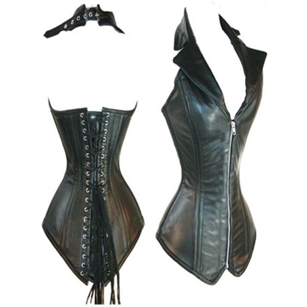 woman bustiers womens leather corset lingerie bustier with g-string black color pu corsets zipper front vest corsets, Black;white
woman bustiers womens leather corset lingerie bustier with g-string black color pu corsets zipper front vest corsets, Black;white