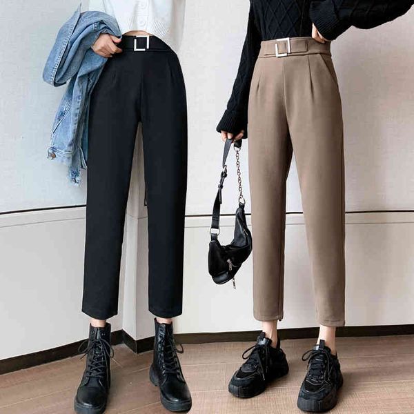 jxmyy autumn and winter suit women's straight tube trousers high waist slimming nine-point harlan woolen pants 210412, Black;white
jxmyy autumn and winter suit women's straight tube trousers high waist slimming nine-point harlan woolen pants 210412, Black;white