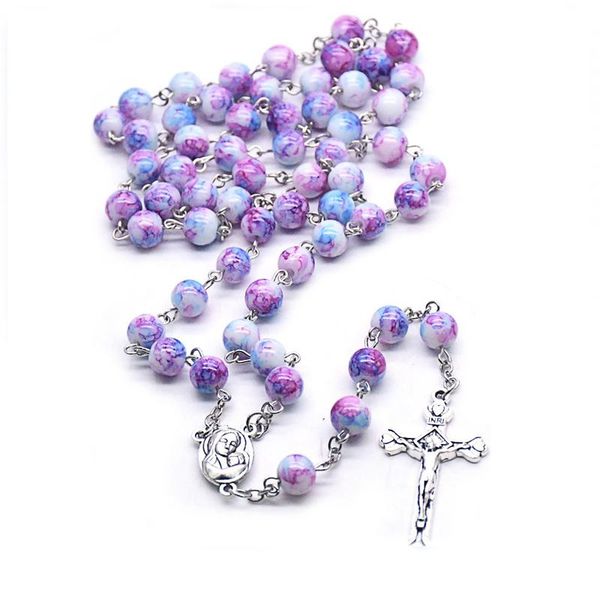 pendant necklaces fashion purple holy cross jesus beaded christianity catholicism religion prayer jewelry exorcism amulet, Silver
pendant necklaces fashion purple holy cross jesus beaded christianity catholicism religion prayer jewelry exorcism amulet, Silver