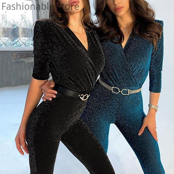 gym clothing women wrapped chest shoulder pad design deep v neck half sleeve jumpsuit no belt, White;black
gym clothing women wrapped chest shoulder pad design deep v neck half sleeve jumpsuit no belt, White;black