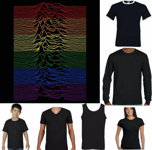 lgbt t-shirt joy division unknown pleasures rainbow gay pride top, White;black
lgbt t-shirt joy division unknown pleasures rainbow gay pride top, White;black