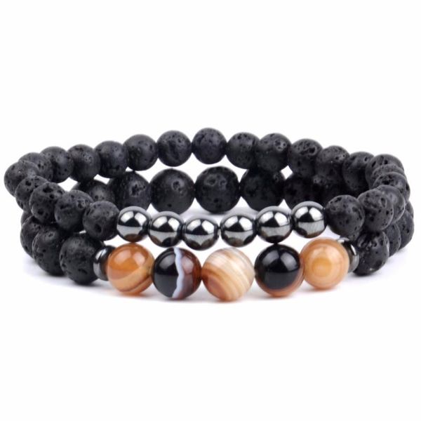 beaded, strands 2pcs/set 2021 fashion men bracelet 6mm & 8mm natural stone beads lava bangles for women jewelry gift adjustable bileklik, Black
beaded, strands 2pcs/set 2021 fashion men bracelet 6mm & 8mm natural stone beads lava bangles for women jewelry gift adjustable bileklik, Black