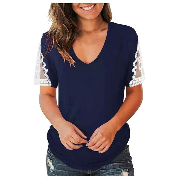 women's blouses & shirts blouse lace patchwork short sleeve elegant v-neck shirt loose casual summer female vintage, White
women's blouses & shirts blouse lace patchwork short sleeve elegant v-neck shirt loose casual summer female vintage, White