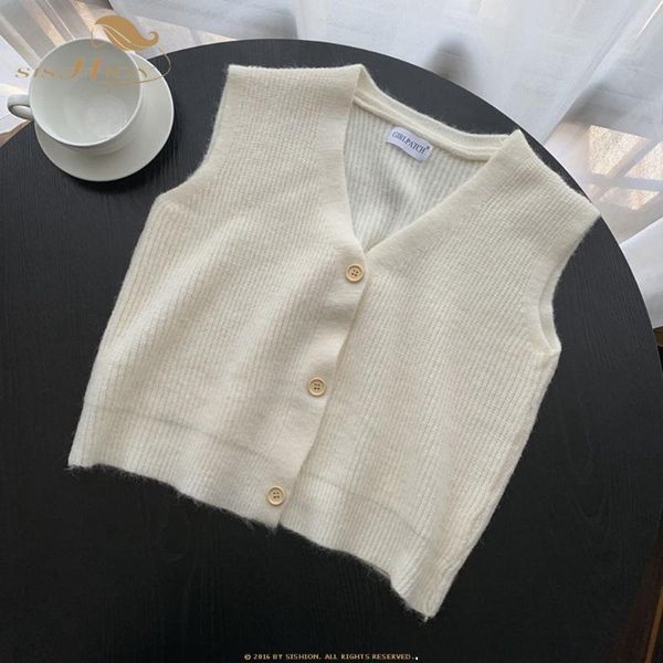 women's vests white vest knitted female sp1183 vintage single-breasted v-neck casual sweater pullovers 2021 women clothings, Black;white
women's vests white vest knitted female sp1183 vintage single-breasted v-neck casual sweater pullovers 2021 women clothings, Black;white