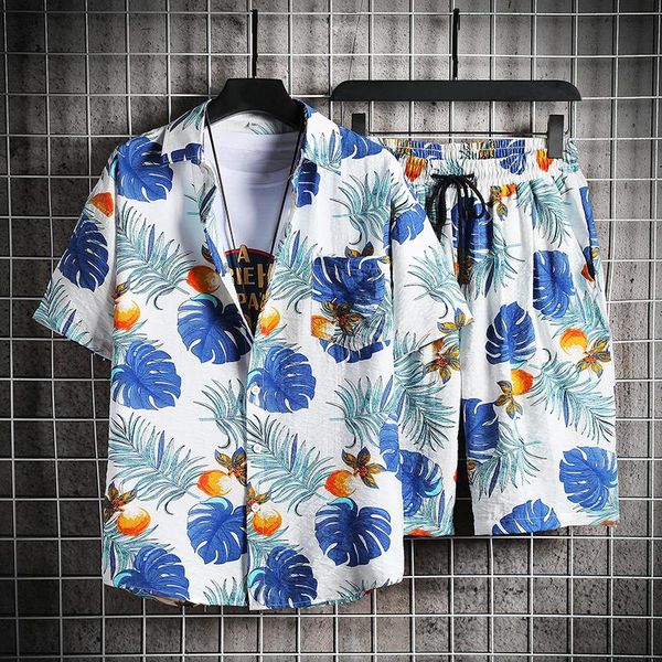 men's tracksuits 2pcs summer men sets shirts and shorts fashion printing short sleeved hawaii style flower suit man clothing streetwear, Gray
men's tracksuits 2pcs summer men sets shirts and shorts fashion printing short sleeved hawaii style flower suit man clothing streetwear, Gray